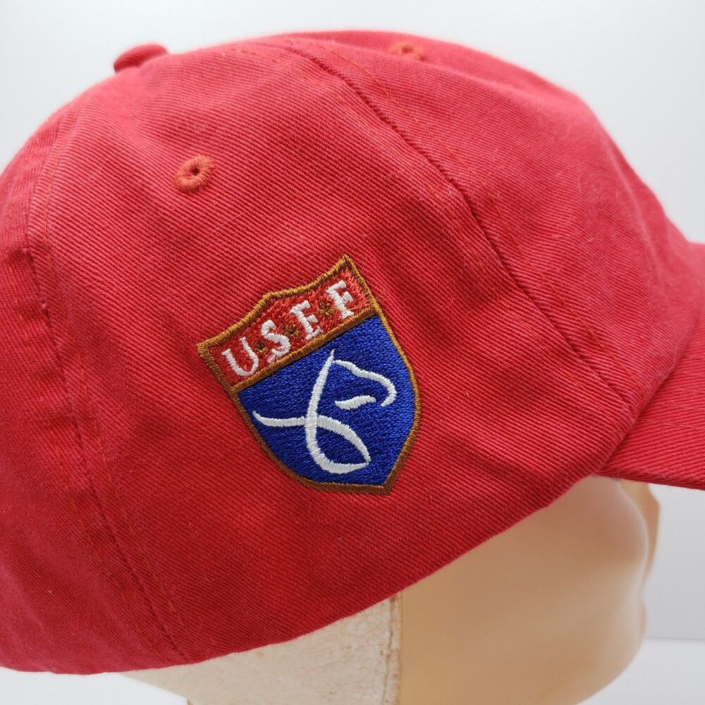 Land Rover Baseball Cap Hat Red One Size Adjustable Strap Embroidered 2016 USEF - Picture 4 of 9